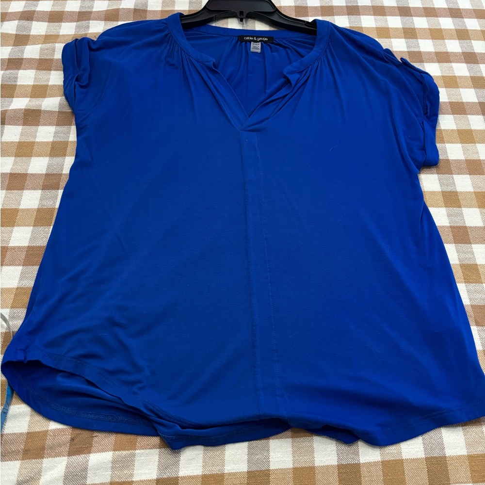Cable & Gauge Royal Blue Women's Top